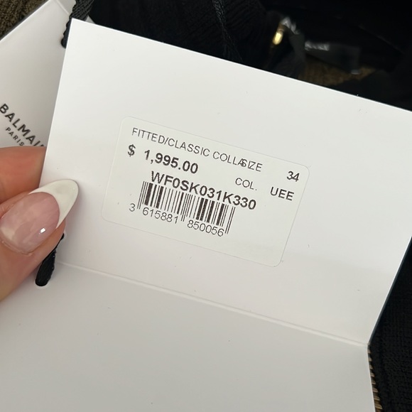 BALMAIN knit jacket army green size 34 - Picture 6 of 7